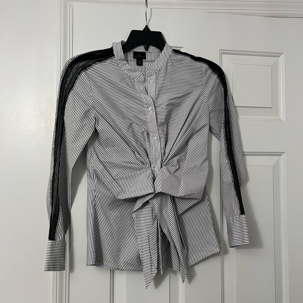 Striped Black and White Blouse